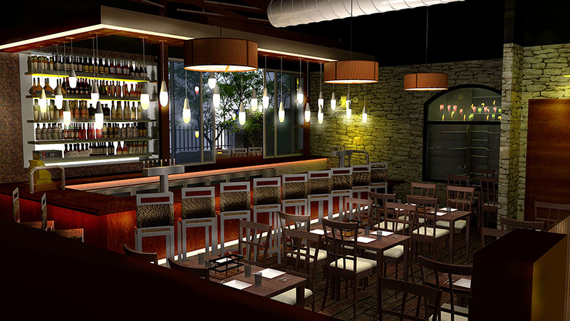 digital rendering of Scottsdale restaurant